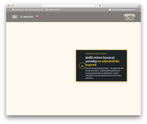 the7dtchild best WordPress theme - grobskydvor.sk