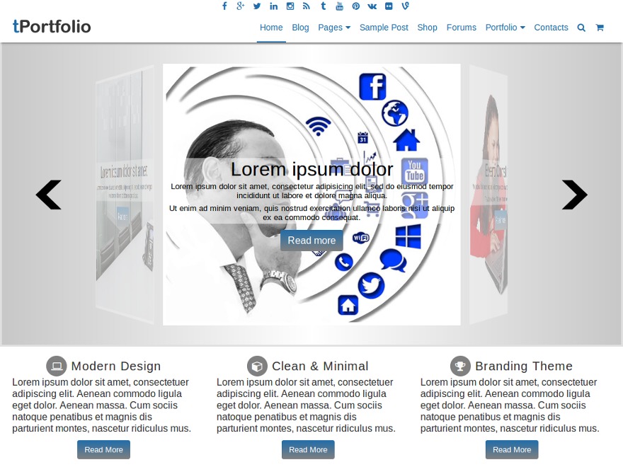 tPortfolio WordPress portfolio theme by tishonator