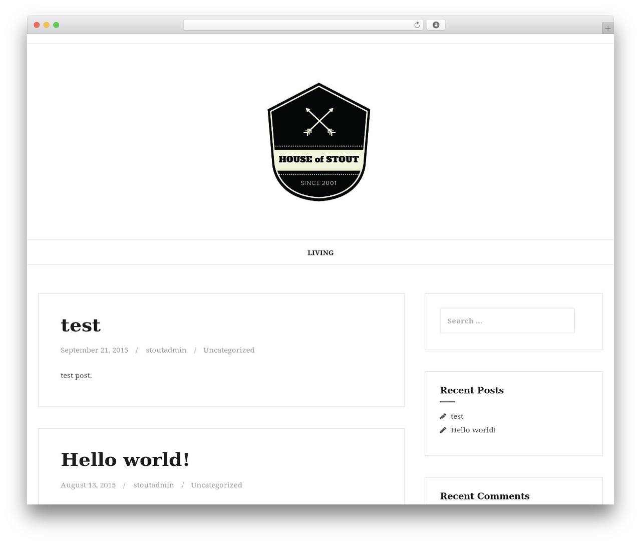 WordPress theme Amadeus - houseofstout.com