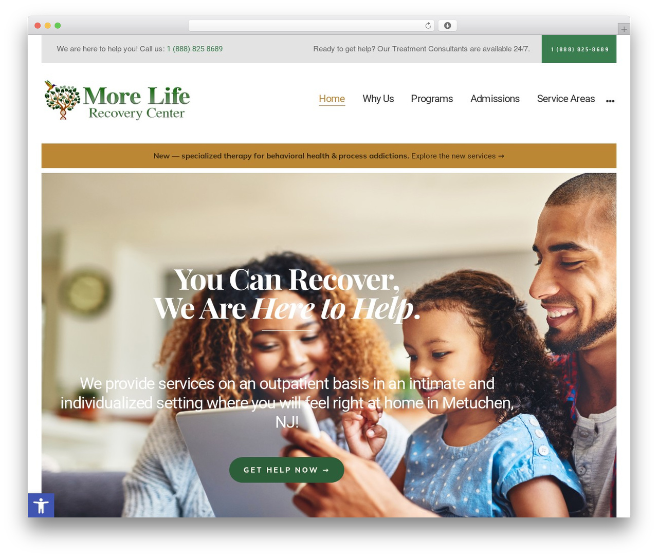 WordPress theme Pinevale - moreliferecoverycenter.com