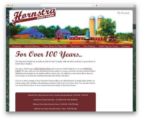 WP theme Custom Wordpress Theme - hornstrafarms.com