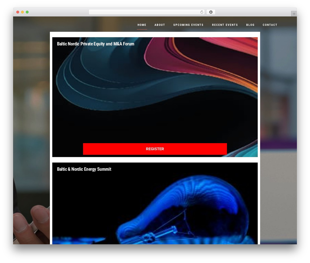 Eject WordPress theme - eelevents.co.uk