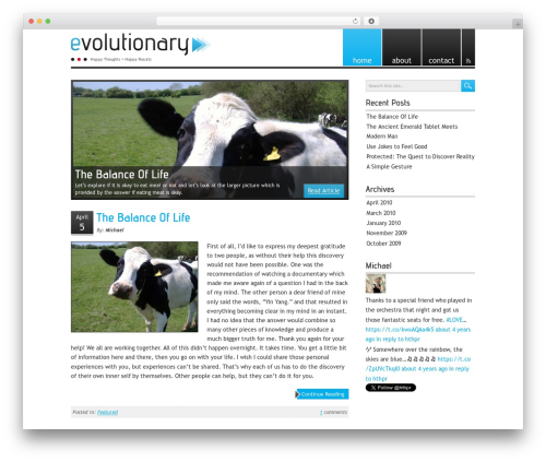 Evolutionary WordPress theme design - hthrblog.com