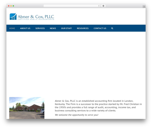 accounting WordPress theme - abnerandcox.com
