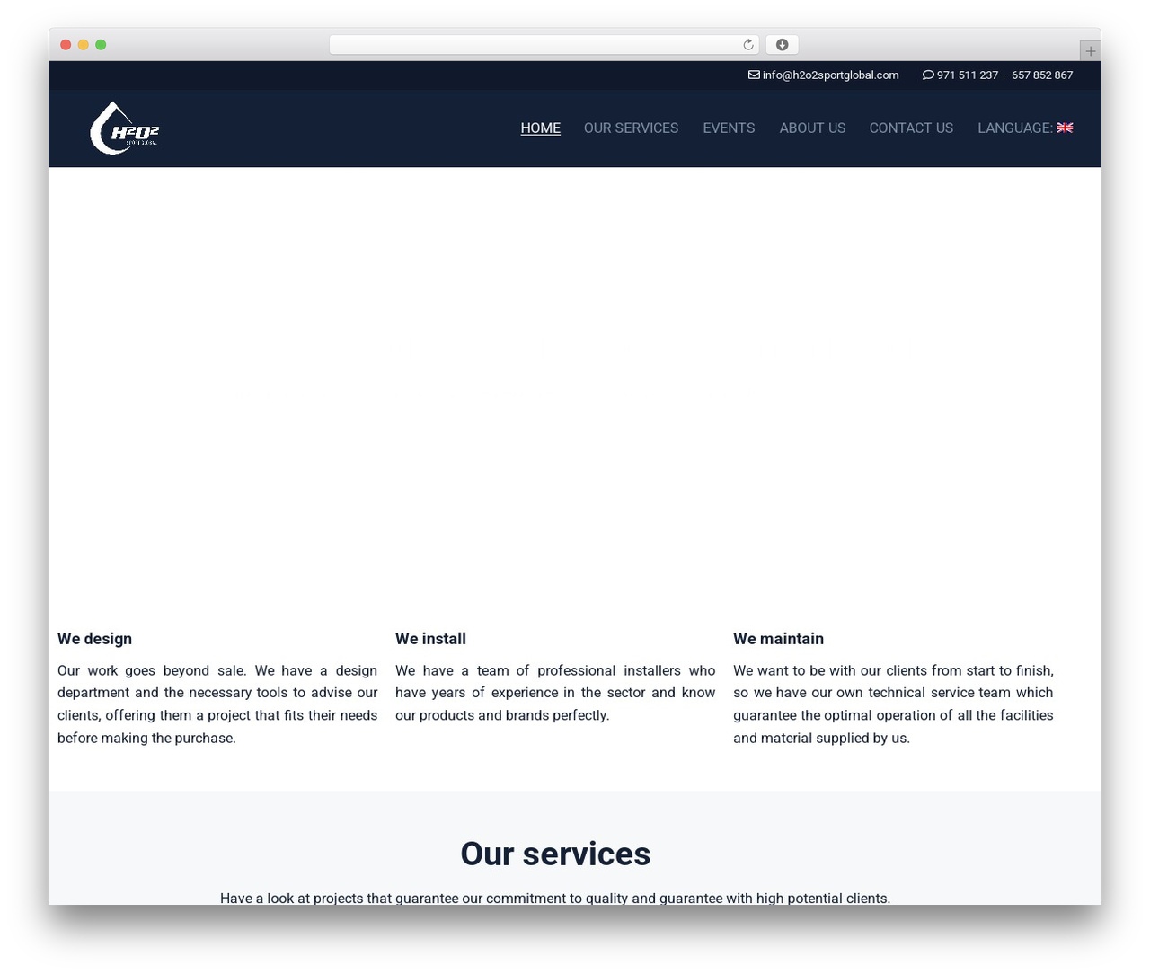 Bifrost WordPress theme - h2o2sportglobal.com