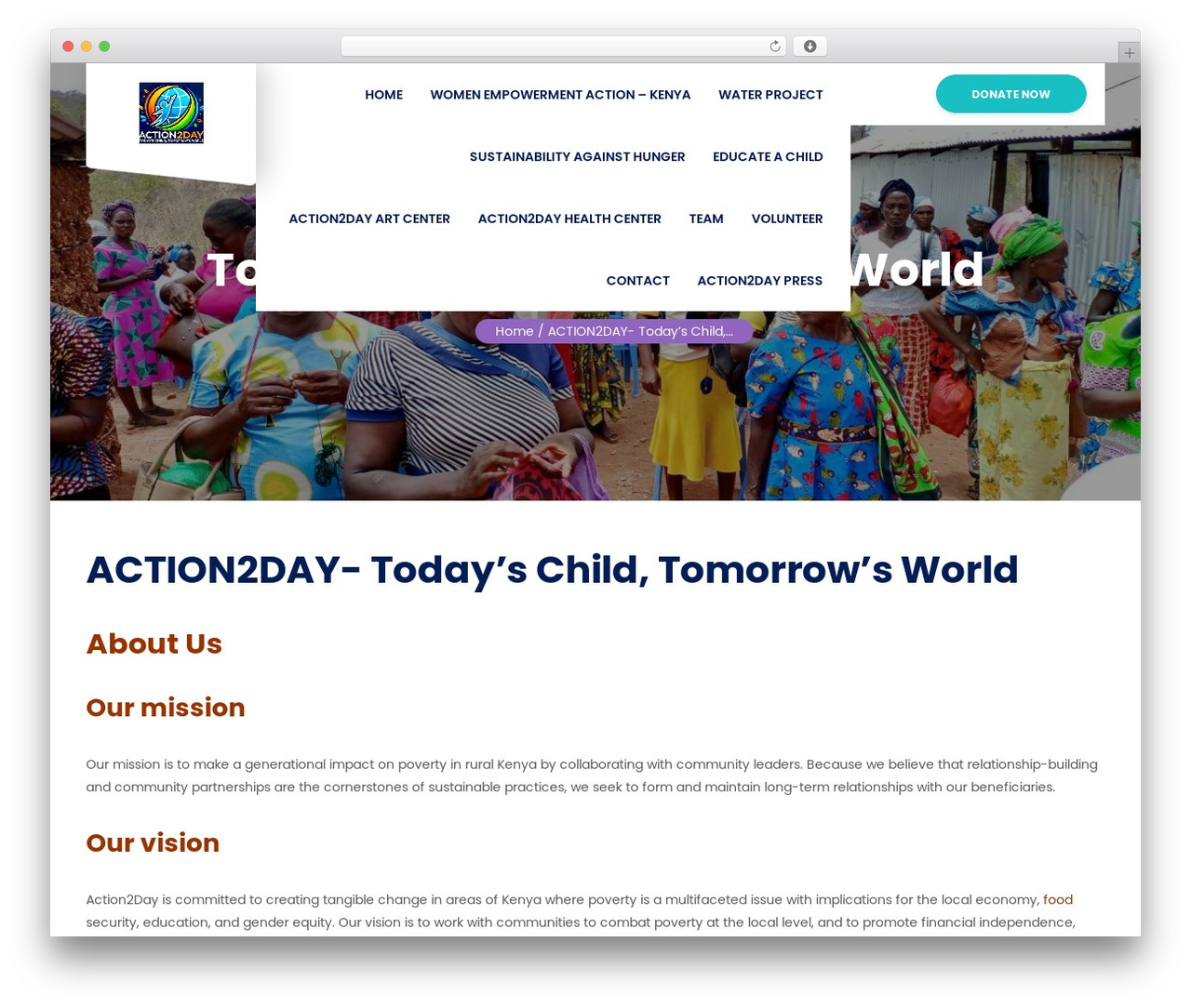 Charitious WordPress theme - action2day.org Charitious WordPress theme - action2day.org