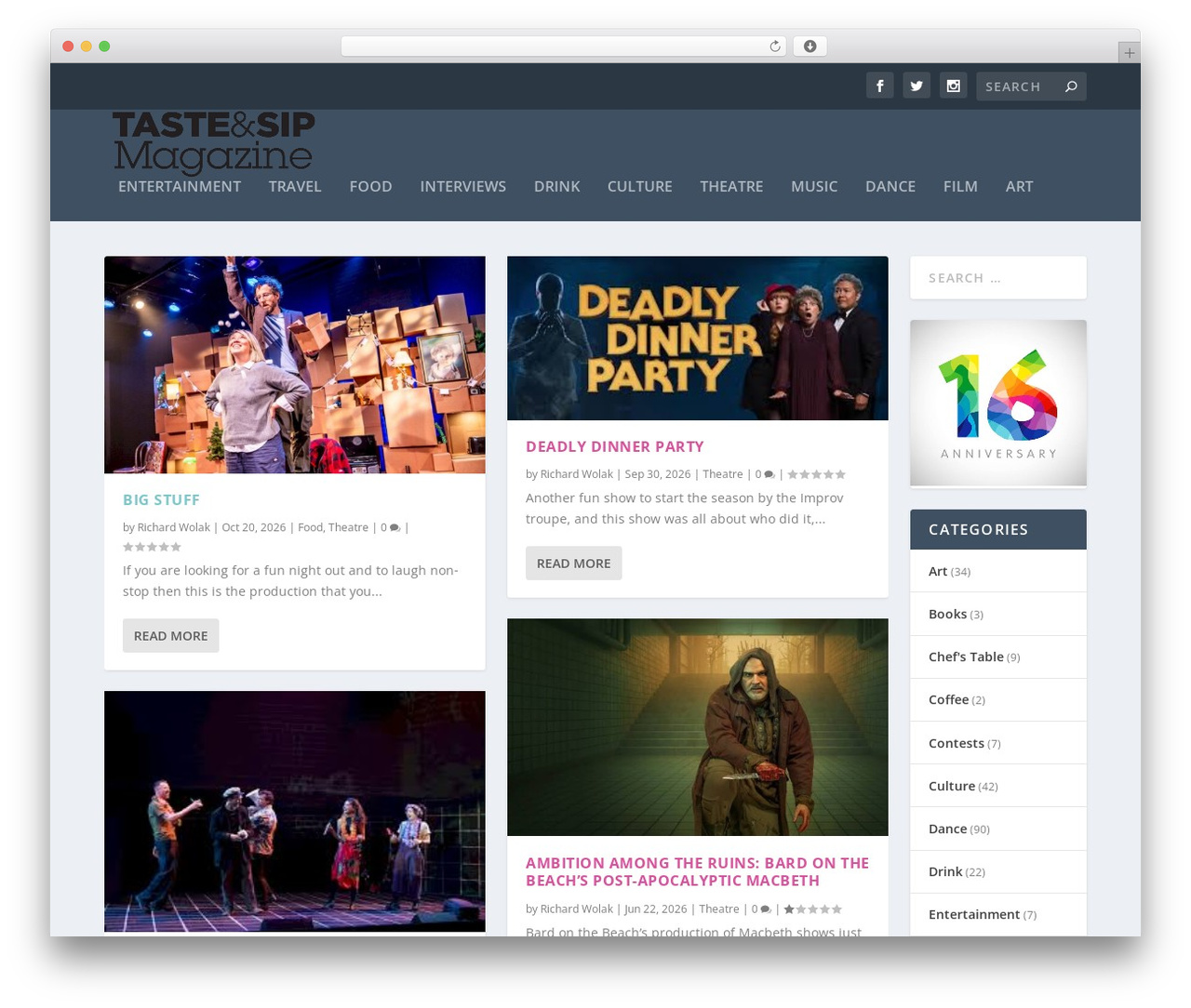 Extra WordPress theme design - tasteandsipmagazine.com Extra WordPress theme design - tasteandsipmagazine.com