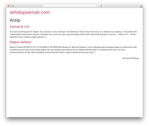 Weddingpress WordPress plugin - sehidupsemati.com