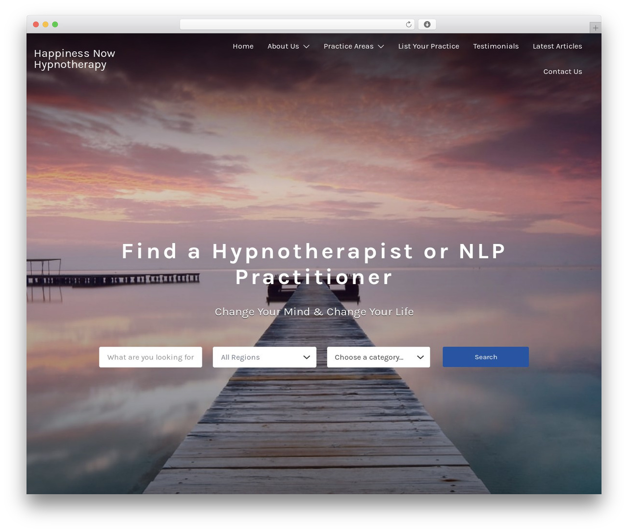 Listify WordPress theme - happinessnowhypnotherapy.com