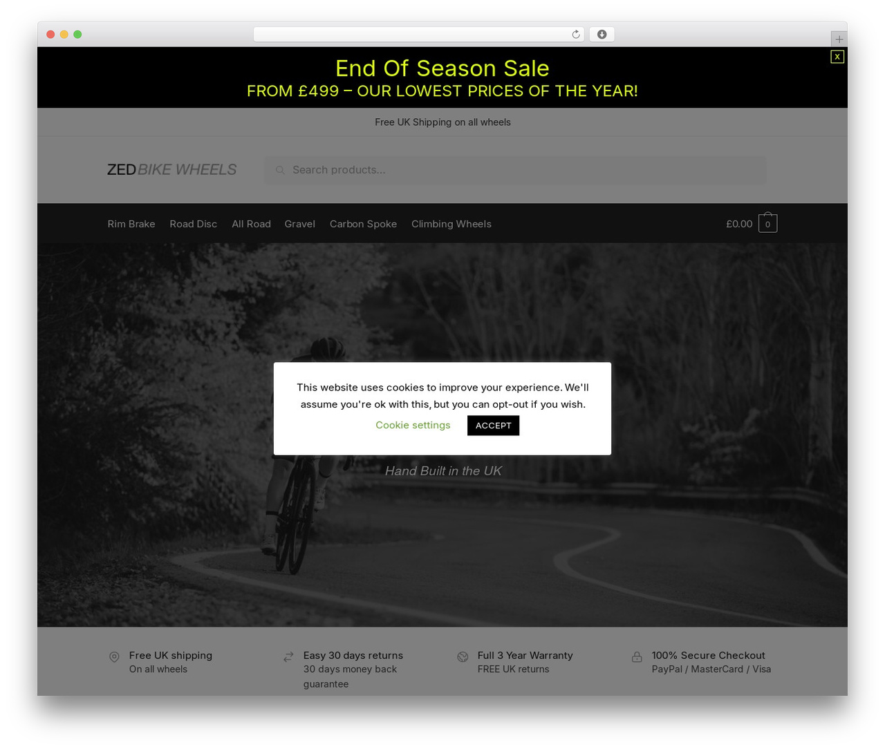 Shoptimizer WordPress store theme - zedbikewheels.com