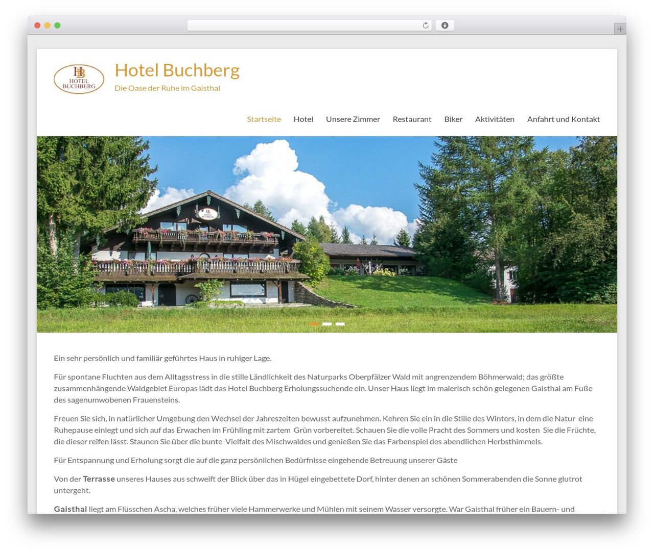 Spacious WordPress theme - hotel-buchberg.de