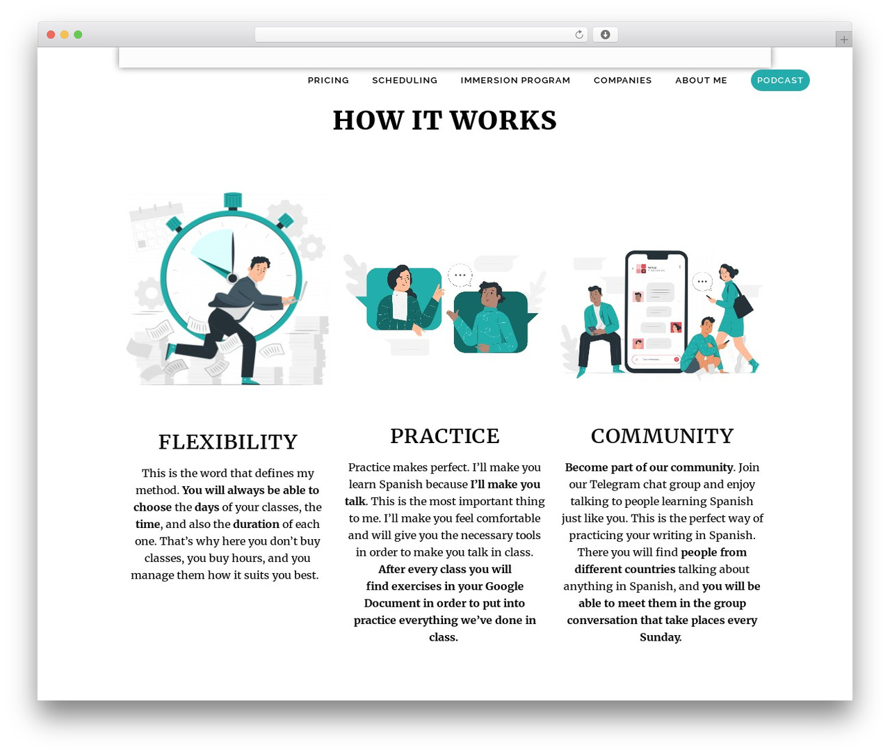 WordPress theme Bridge - thespanishlink.com