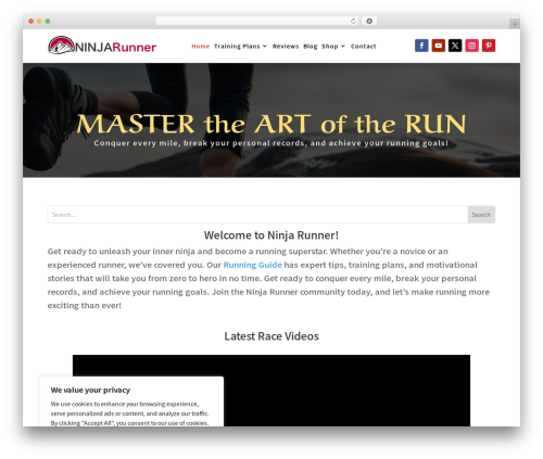 WordPress theme Divi - ninjarunner.com