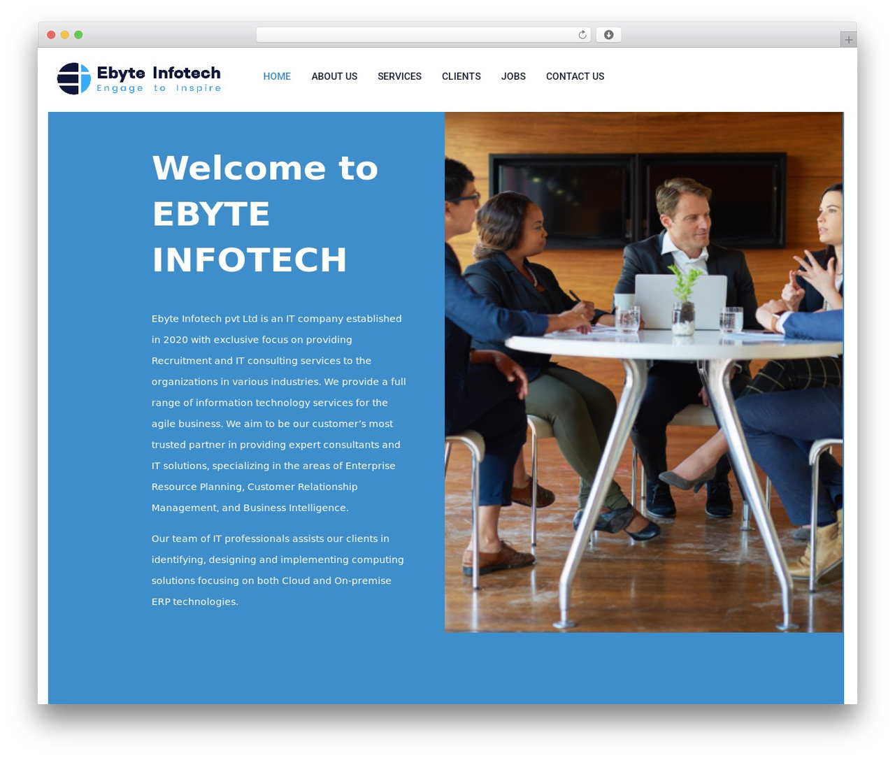 WordPress theme Muntech - ebyteinfotech.com