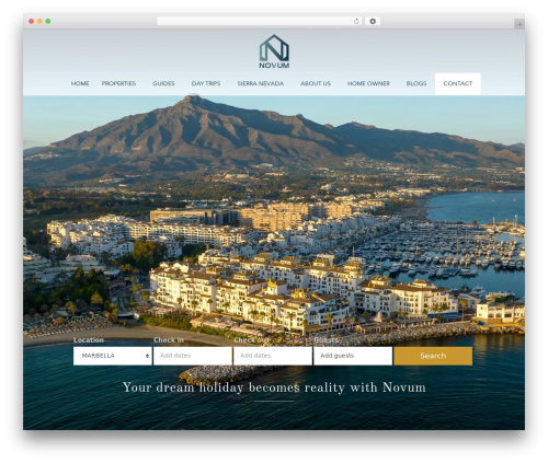 Drumelia WordPress theme - novumrentals.com