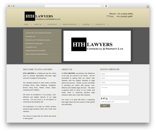 Vertical theme WordPress - hthlawyers.com.au