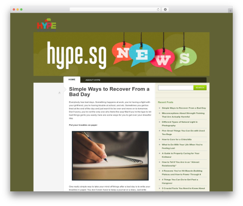 Typebased best WordPress theme - hype.sg