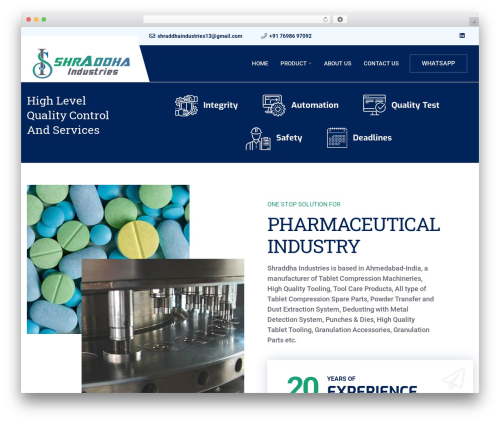 WordPress theme BildPress - shraddha-industries.com