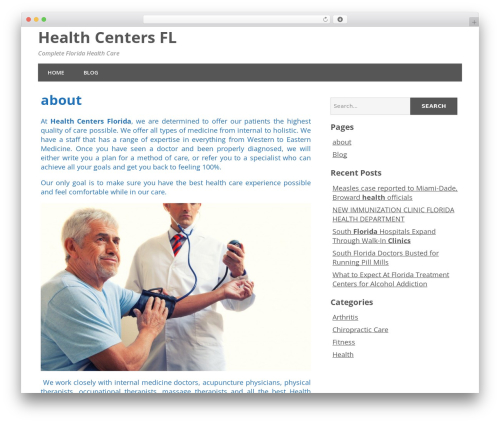 WordPress theme Minimize - healthcentersfl.com