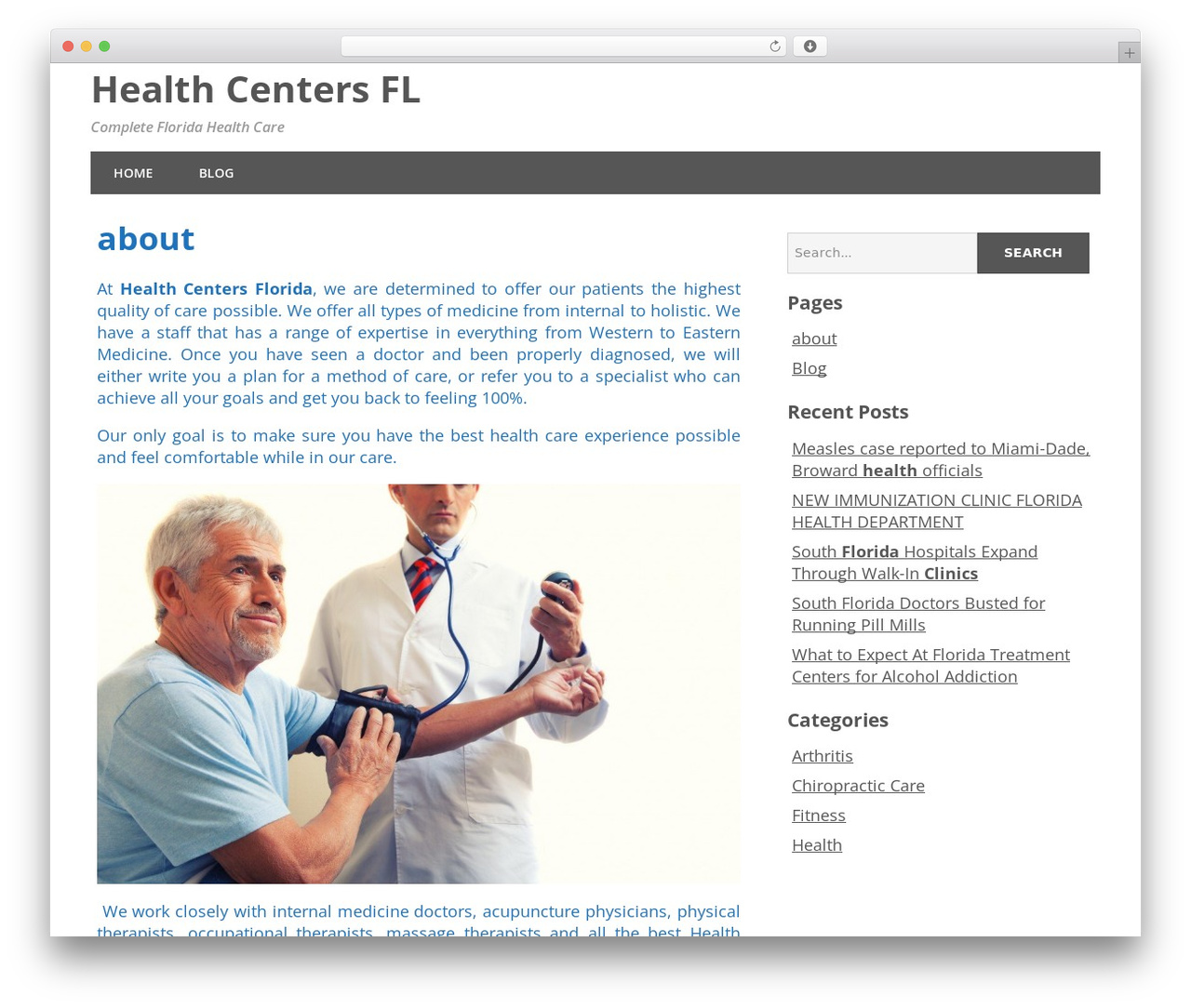 WordPress theme Minimize - healthcentersfl.com