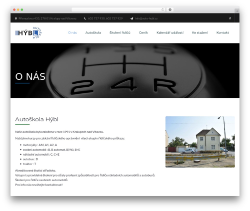 Academic WordPress theme - auto-hybl.cz