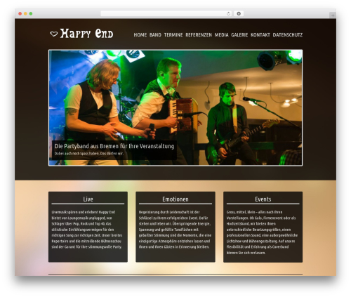 Best WordPress theme Musicpro - happyendband.de