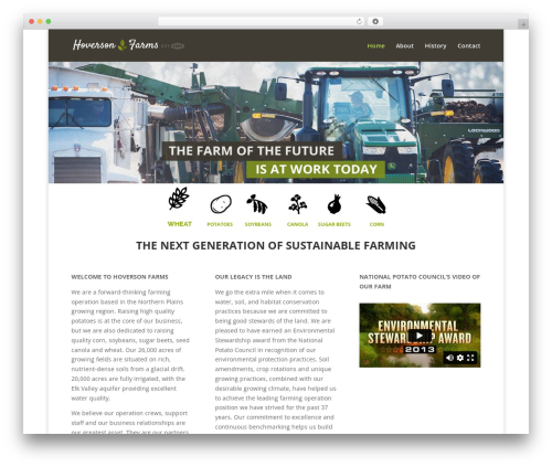 Divi top WordPress theme - hoversonfarms.com