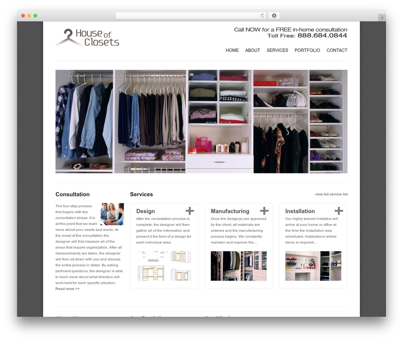WordPress theme Solid WP - houseofclosets.com