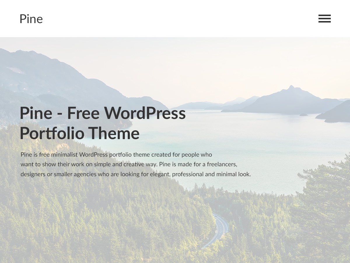 Pine WordPress portfolio theme by Slicejack