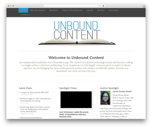 Publisher WP theme - unboundcontent.com