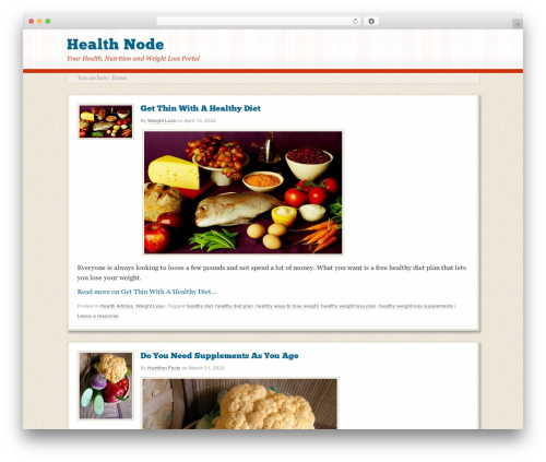 Retro-fitted WordPress theme - healthnode.org