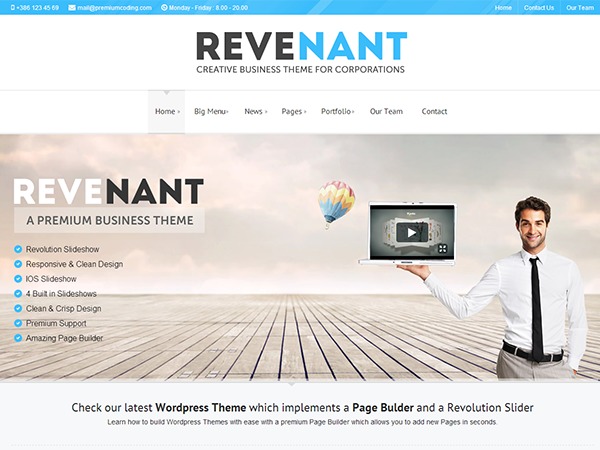 Revenant WordPress theme by gljivec