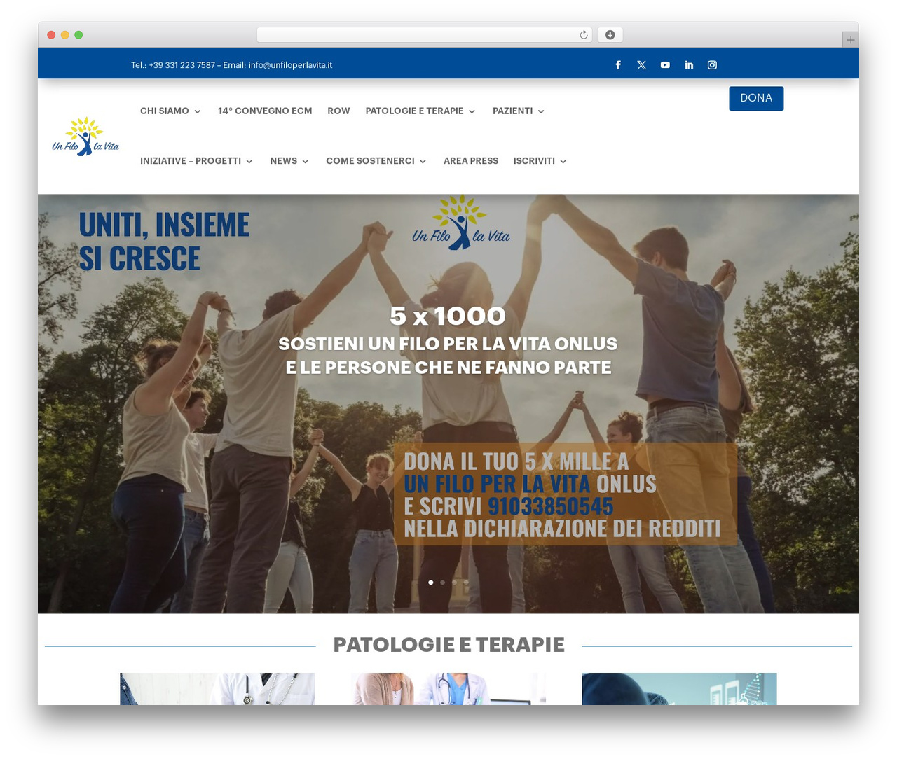 Theme WordPress Divi - unfiloperlavita.it