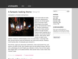 Theme WordPress Unsleepable