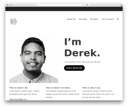 Uniq WP theme - derekjhernandez.com