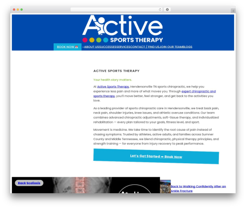 Version 7 theme WordPress - activesports.care