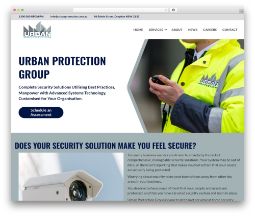 WordPress theme Beaver Builder Theme - urbanprotection.com.au