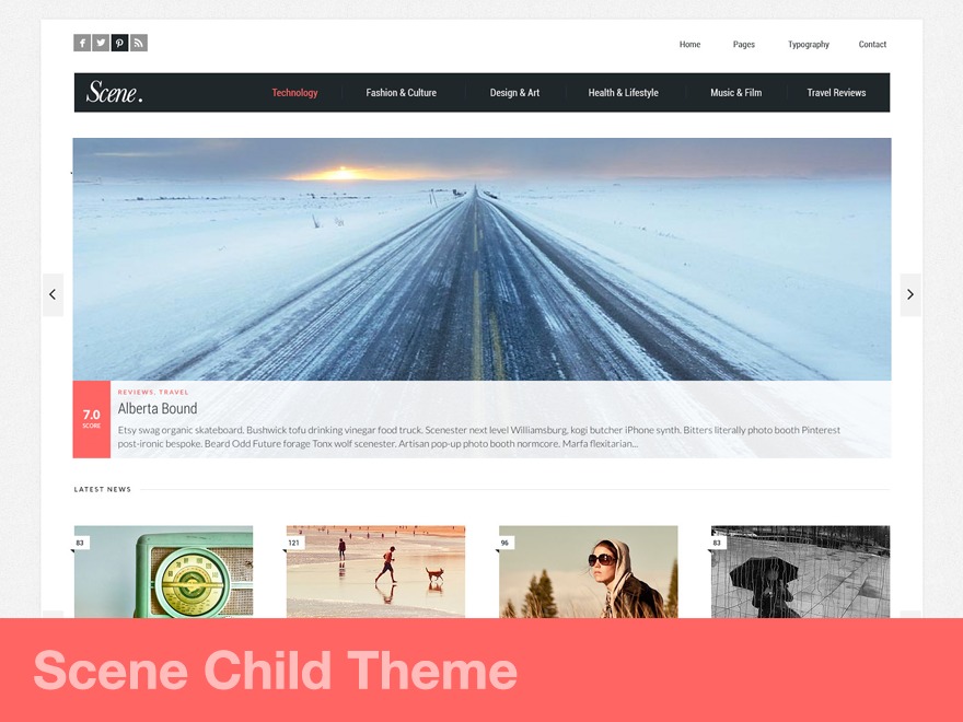 WordPress theme Scene Child Theme by Theme Canon