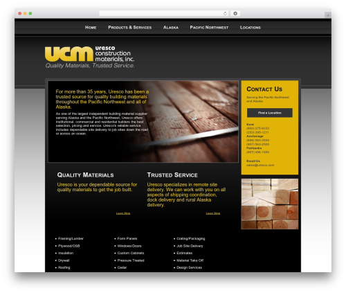 WordPress website theme Creative Services Framework - uresco.com