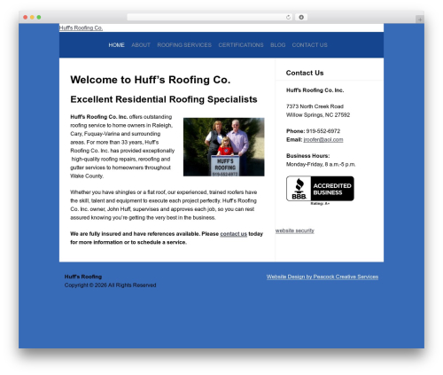Everett theme WordPress - huffsroofinginc.com