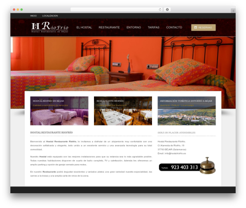 Hotec WordPress theme - hostalriofrio.es
