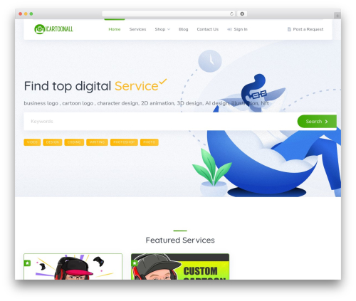 TaskHive WordPress theme - icartoonall.com