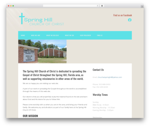 WordPress theme Church - springhillchurchofchrist.org