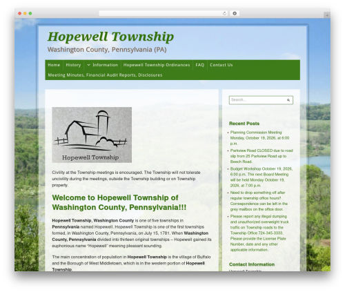 BHD WordPress theme - hopewelltownshippa.com