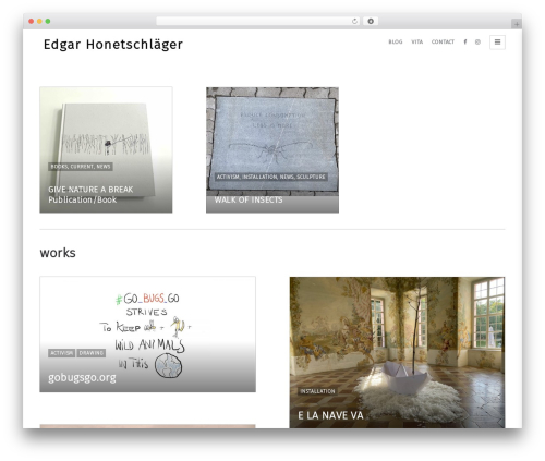 Carrino WordPress website theme - honetschlaeger.com