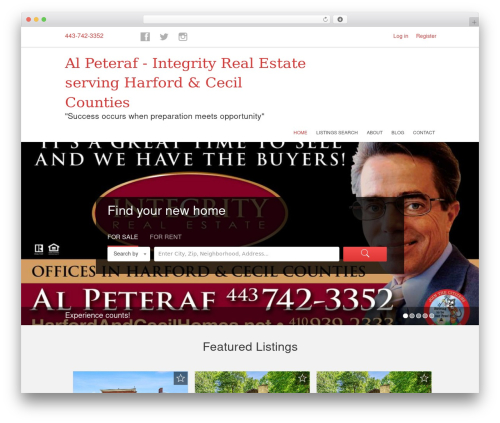 Real Estate Website Builder (placester) free WordPress plugin - harfordandcecilhomes.net