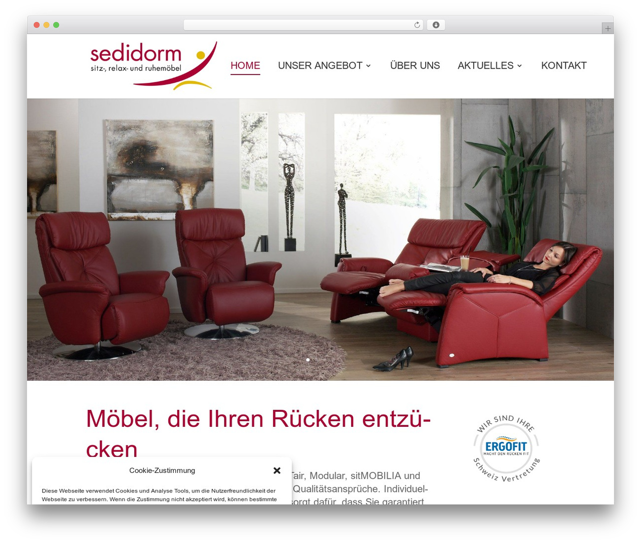 Divi theme WordPress - sedidorm.ch
