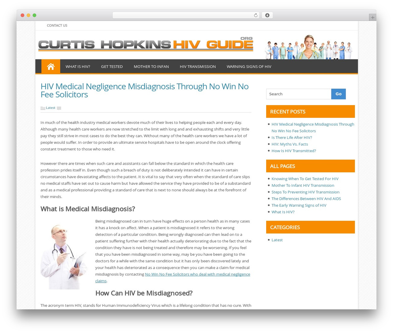 Effect WordPress theme - hopkins-hivguide.org