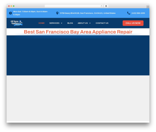 Hello Elementor free WordPress theme - allstateappliancerepair.com