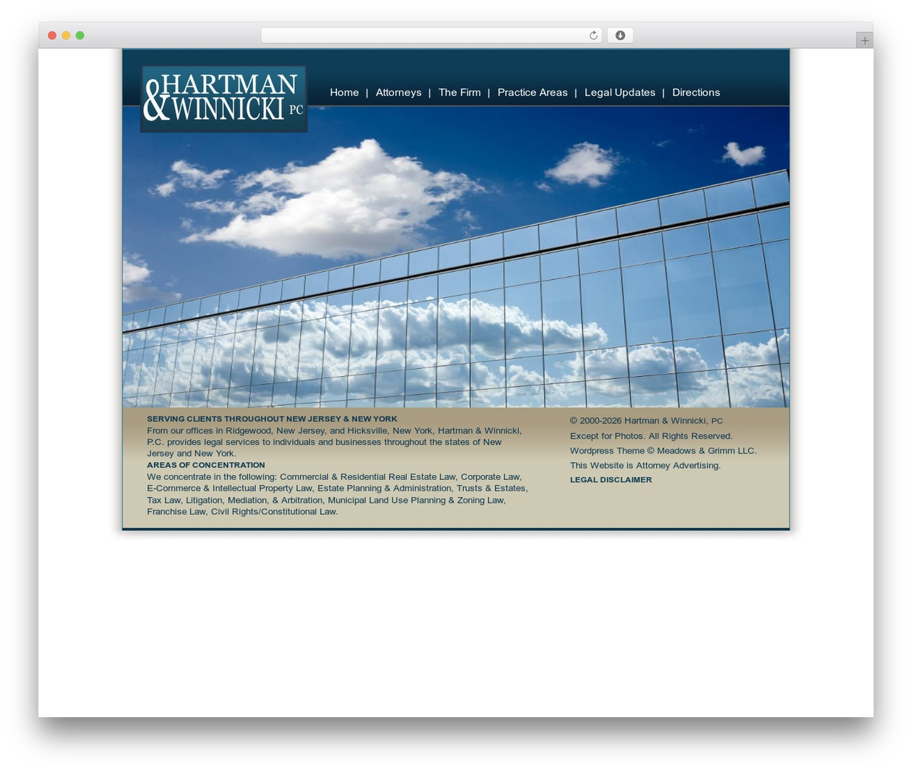 Law Theme WordPress theme - hartmanwinnicki.com